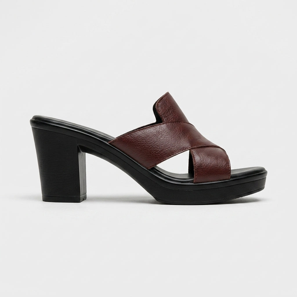 Women's Open Toe Platform Sandals with Crisscross Straps