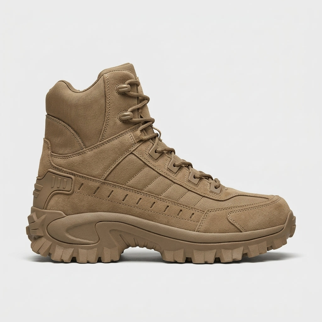 Men's Boots High-Top Lace-Up Tactical Lugged Sole Ankle