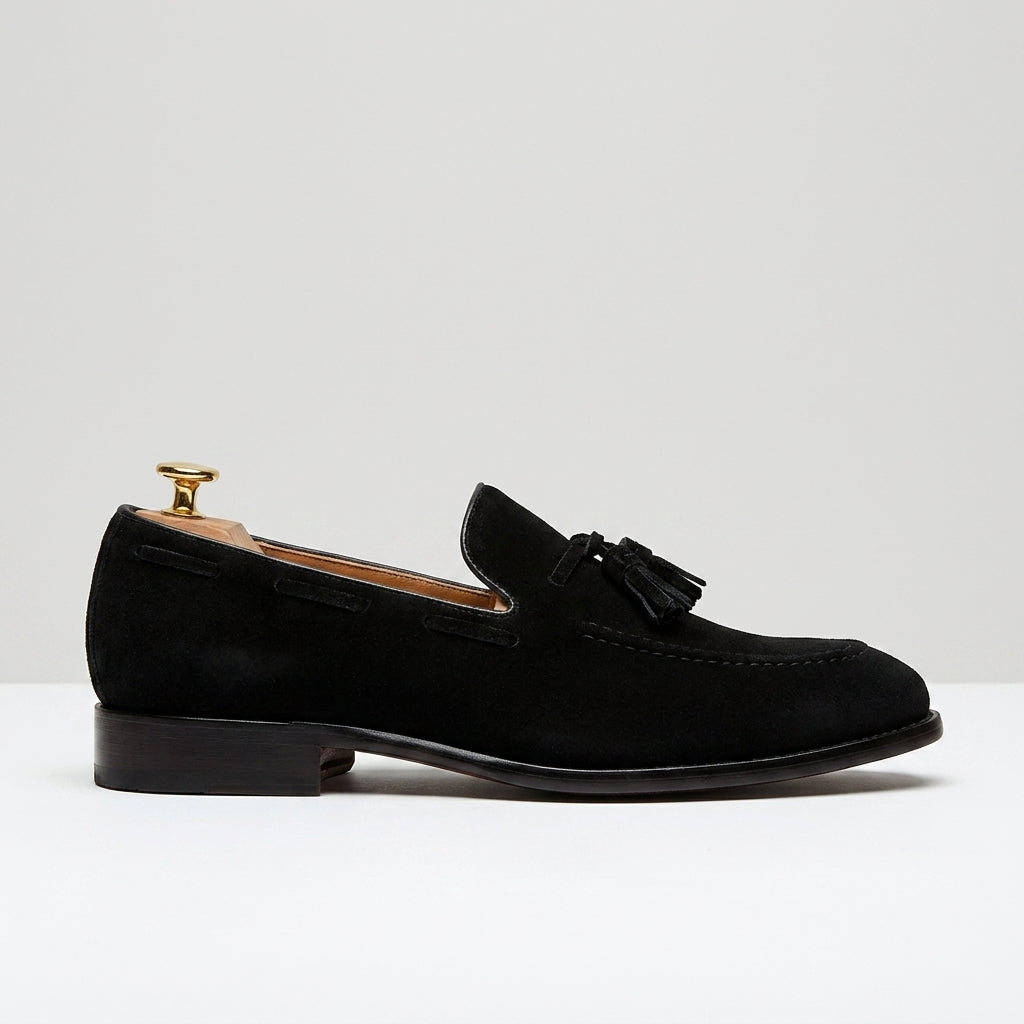 Men's Loafers Tassel Slip-On Moc-Toe Suede Penny Loafers