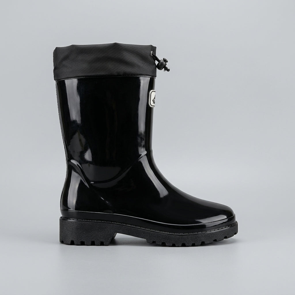 Women's Boots Mid-Calf Foldover Drawstring Cuff - Lug Sole