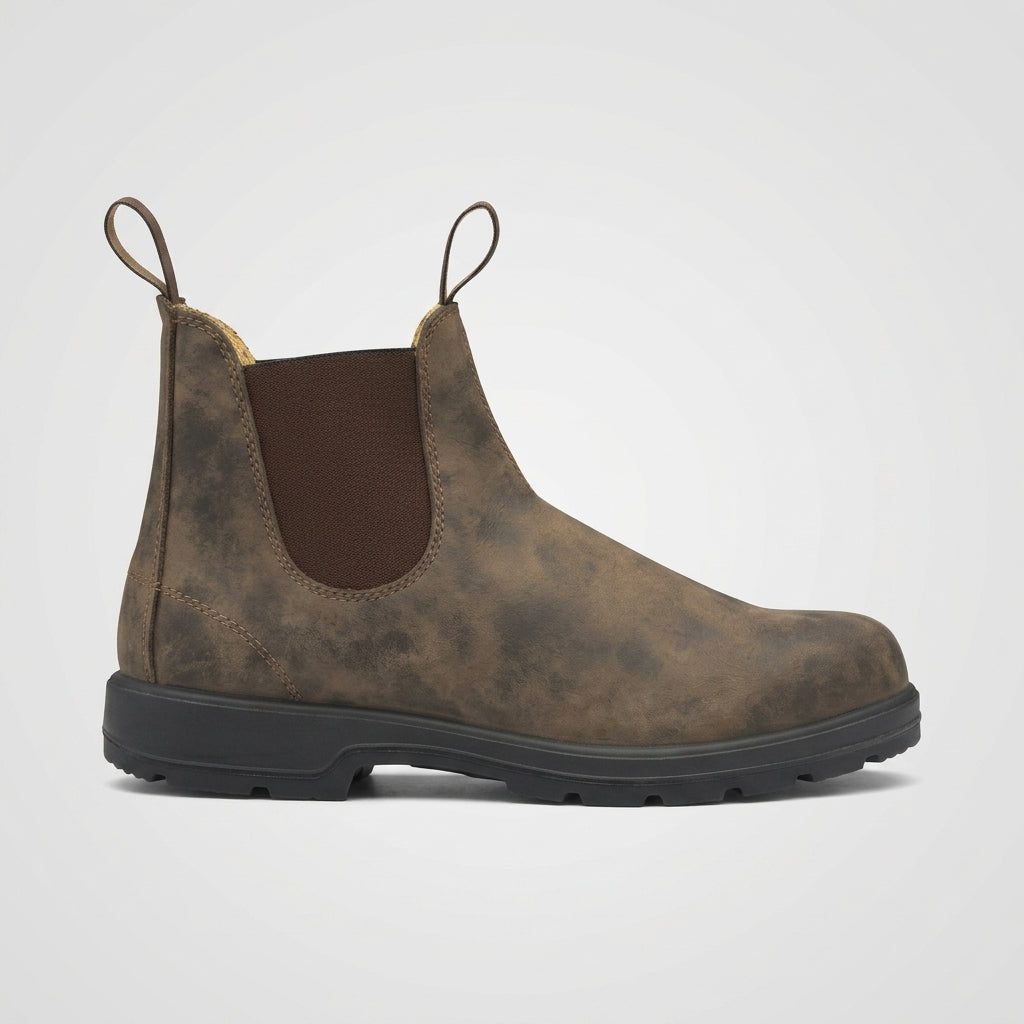 Men's Chelsea Boots with Elastic Side Panel