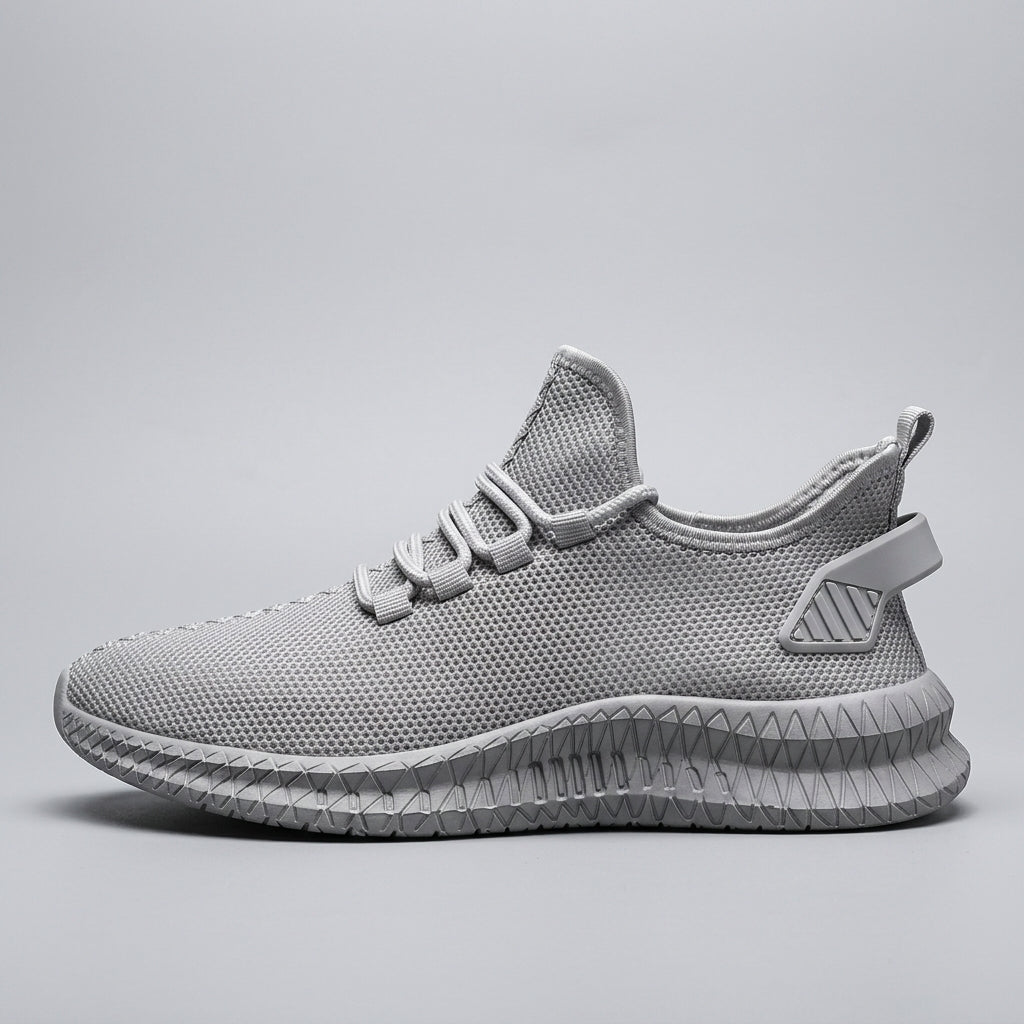 Men's Sneakers Mesh Upper - Textured Rubber Sole - Lace-Up