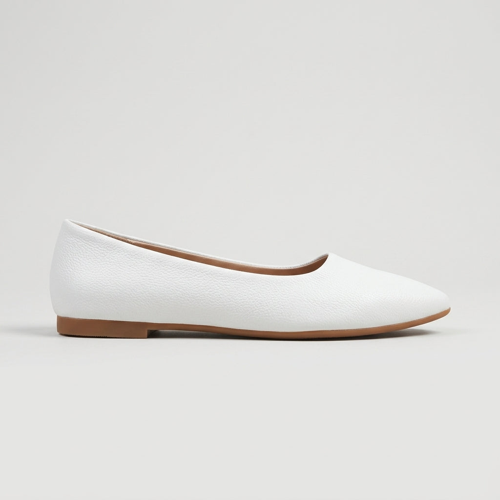 Women's Ballet Flats Pointed Toe Slip-On Synthetic Leather