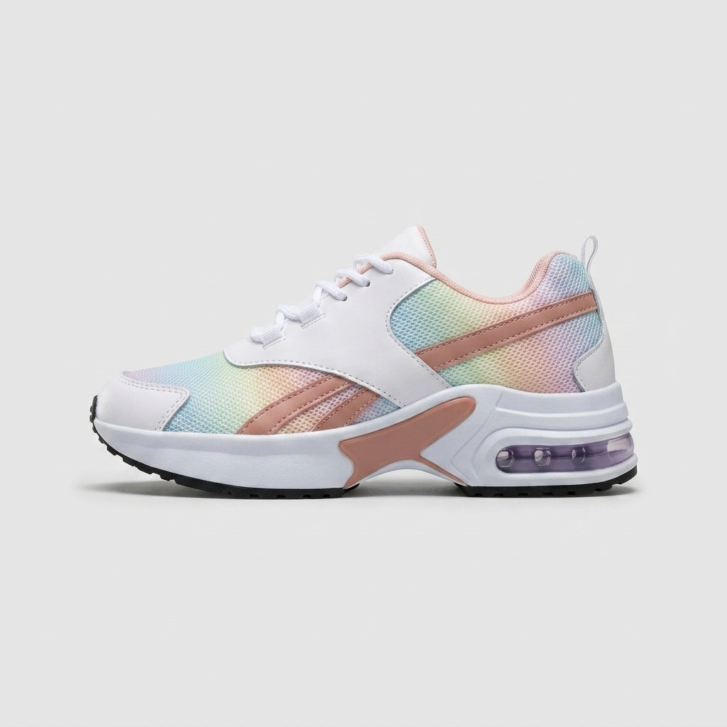 Women's Sneakers Lace-Up Low-Top Air-Cushion Sole Athletic Trainers