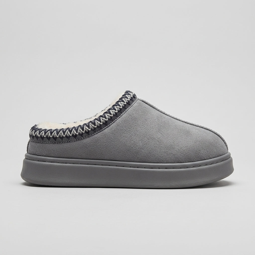 Women's Slippers Fleece-Lined Closed-Toe Slip-On Whipstitch