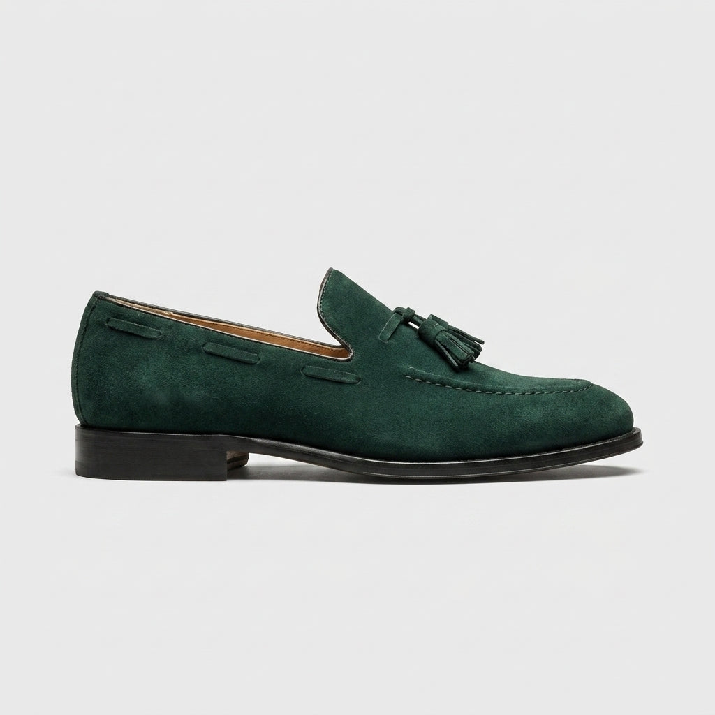 Men's Loafers Tassel Slip-On Moc-Toe Suede Penny Loafers