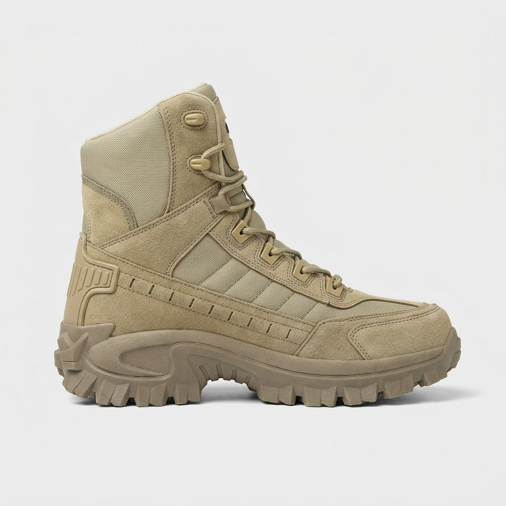 Men's Boots High-Top Lace-Up Tactical Lugged Sole Ankle