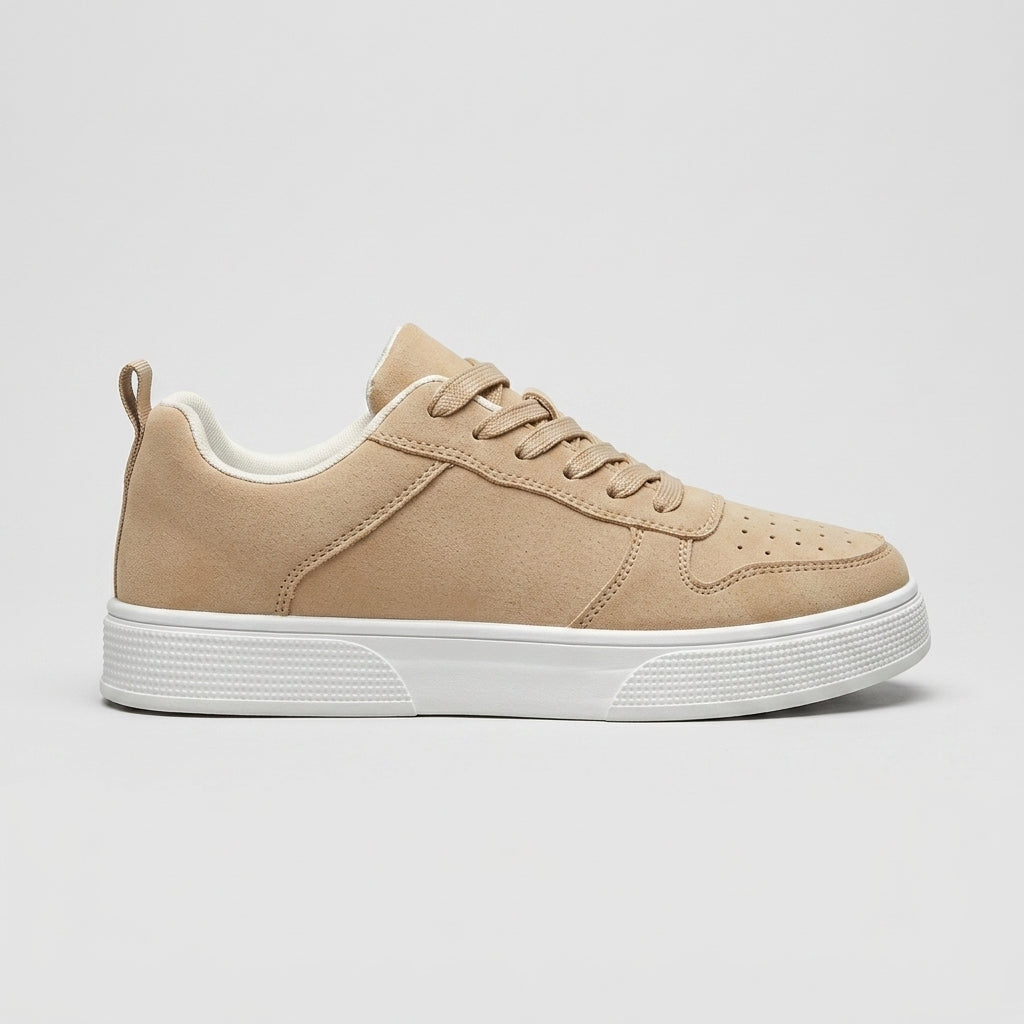 Men's Sneakers Low-Top Lace-Up Platform Sole Perforated Toe