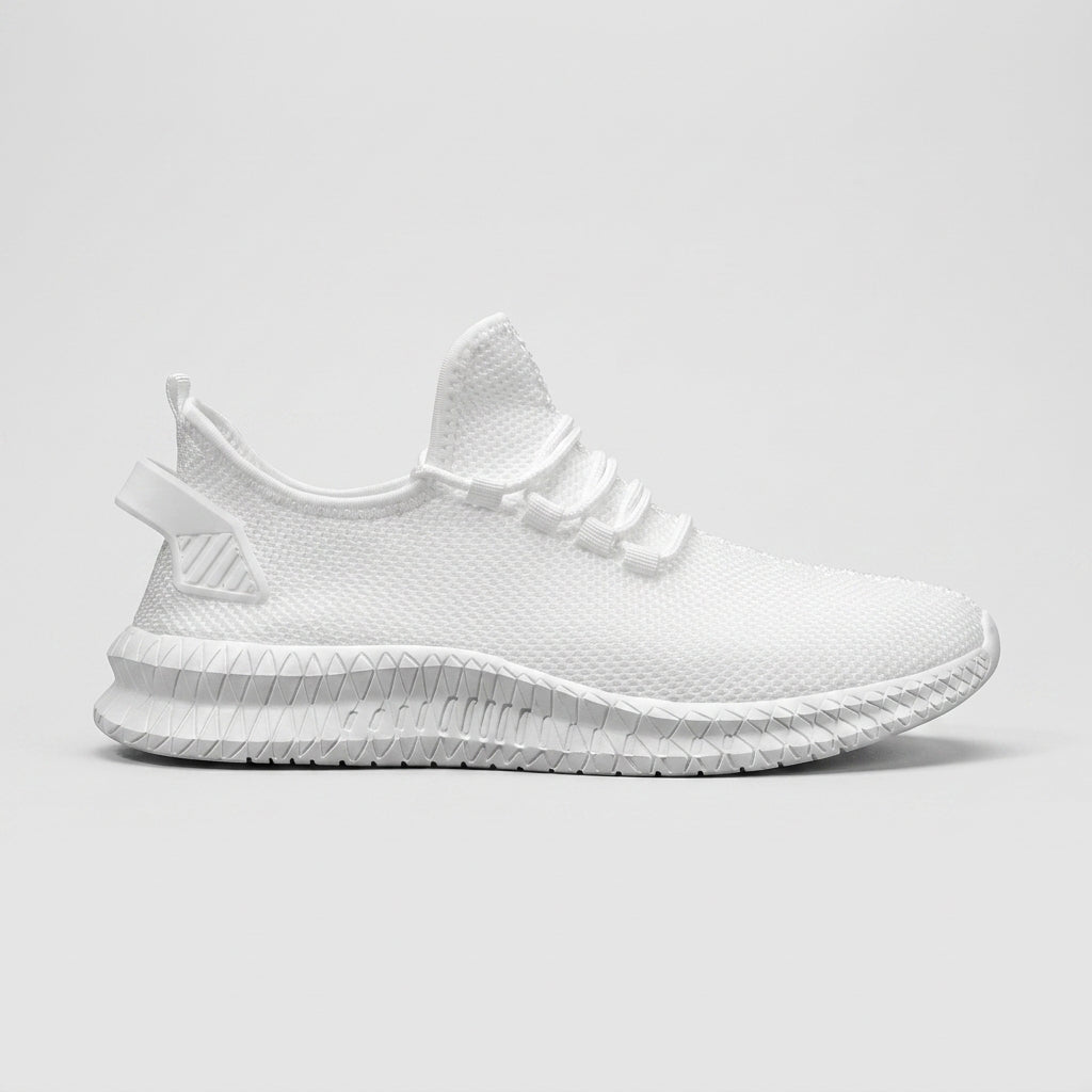 Men's Sneakers Mesh Upper - Textured Rubber Sole - Lace-Up