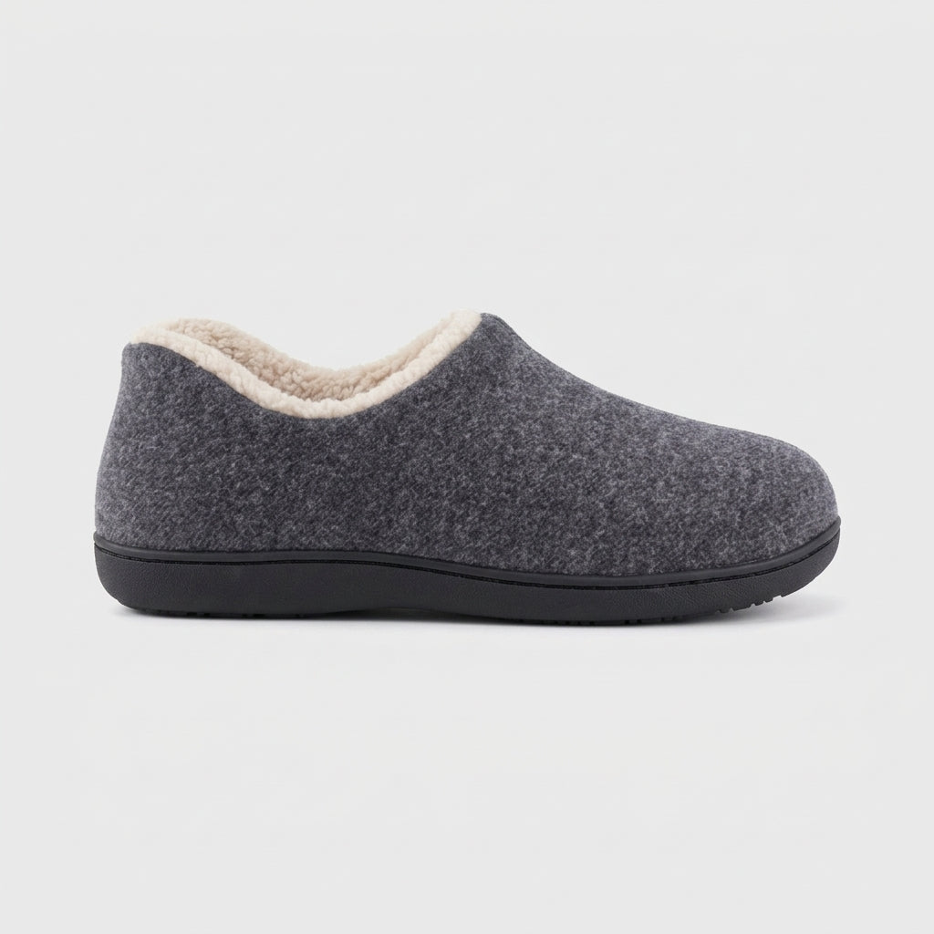 Women's Slippers Slip-On Fleece-Lined Wool with Gum Sole