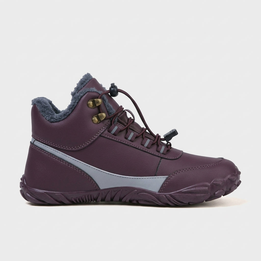 Men's Ankle Boots Five-Toe Lace-Up Fleece-Lined Rubber Sole