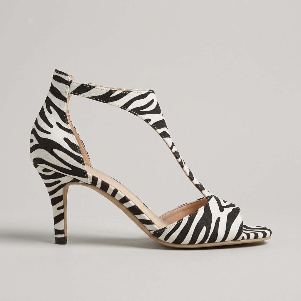 Women's Peep Toe D'Orsay Pumps with Back Zip Closure