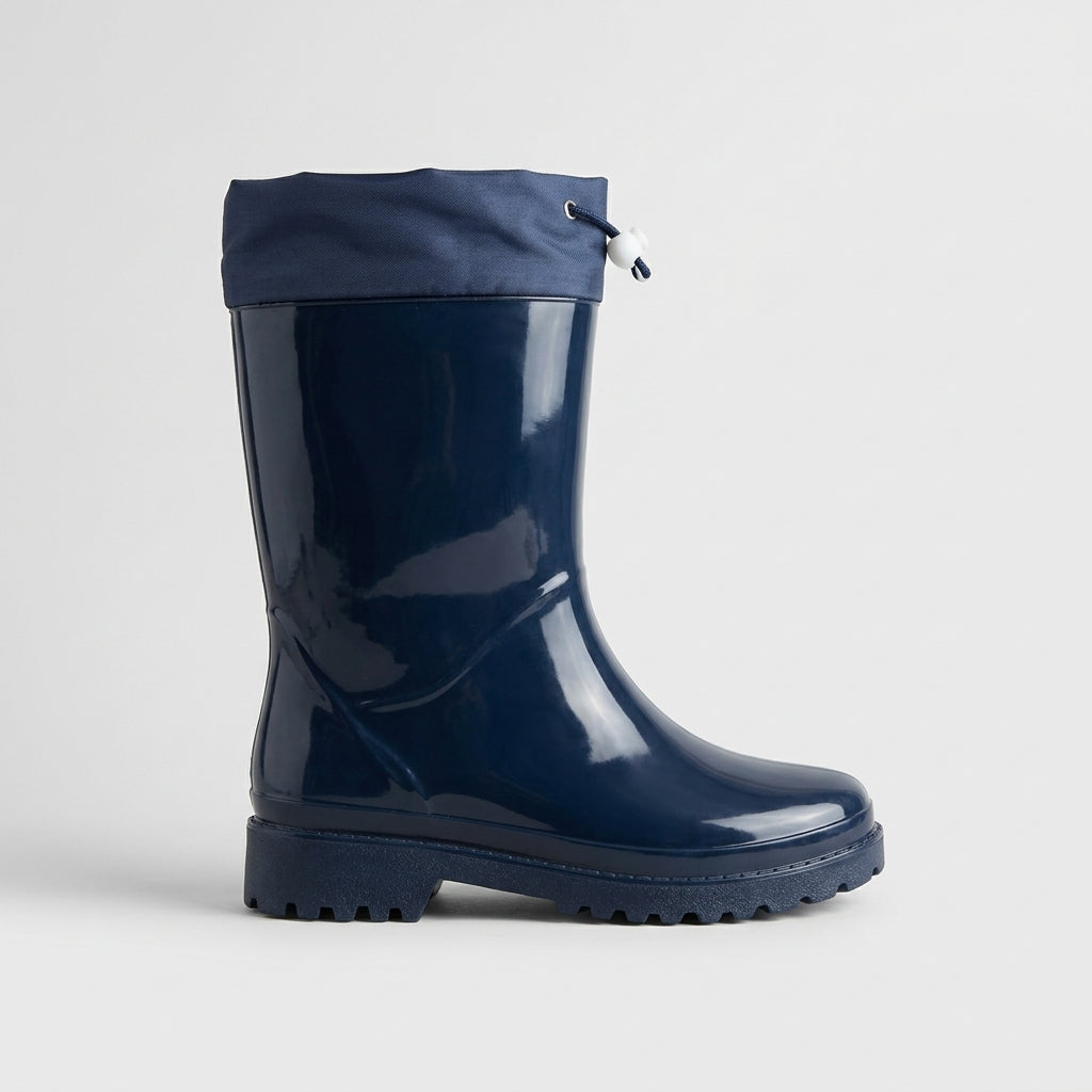 Women's Boots Mid-Calf Foldover Drawstring Cuff - Lug Sole